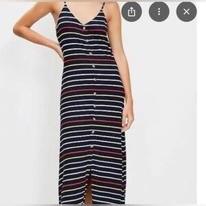 LOFT Navy and multi-colored Sleeveless Sundress 🤩